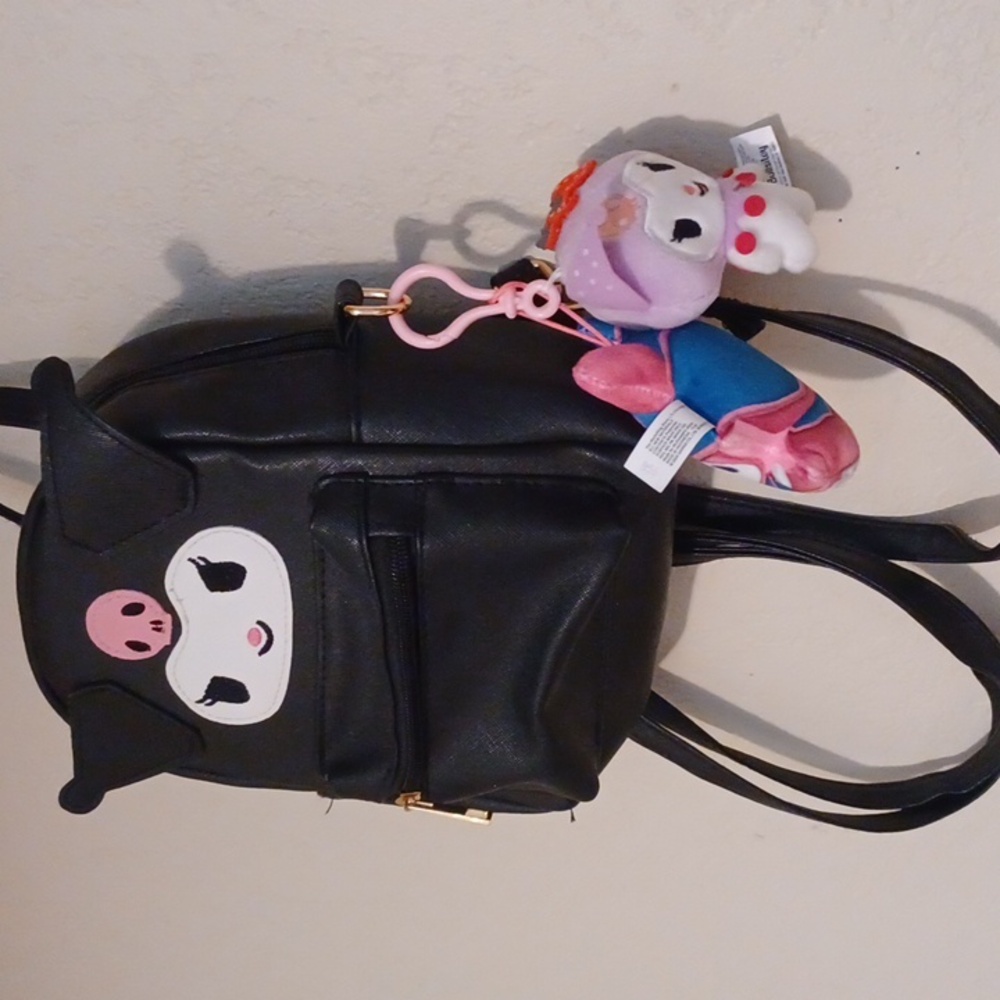 KUROMI Kawaii Mini Backpack - Anime & Doll Cosplay Light Black Bag Girls